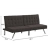 FONTOI Sofa Bed, Convertible Sofa Bed, Adjustable Upholstered Couch with Legs for Compact living Room Dorm Office, Black, 68.1"*32.3"*32.9" - 2 of 4