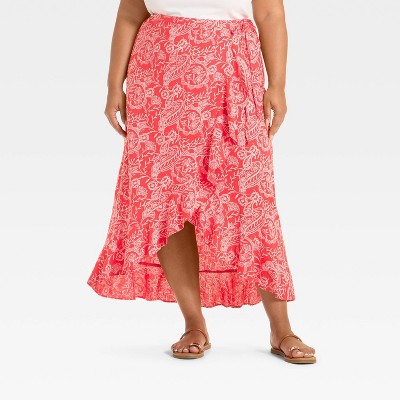 Women's Ruffle Maxi Wrap Skirt - Universal Thread™
