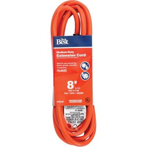 Do it Best  8 Ft. 16/2 Polarized Outdoor Extension Cord OU-JTW162-8-OR - 1 of 2