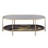 Acme Furniture Fiorella Coffee Table Glass/Black Marble/Gold Finish - 2 of 4