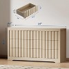 Dresser for Bedroom with 6 Drawers,Wooden Dresser TV Stand, Wood Clothes Closet Organizer with Deep Storage for Living Room - 2 of 4