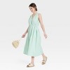 Women's Belted Gauze Midi A-Line Dress - Universal Thread™ - 3 of 3