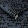 Secret Mountain Shadow Navy Blue and Black Geometric Abstract Paste the Wall Wallpaper - 3 of 4