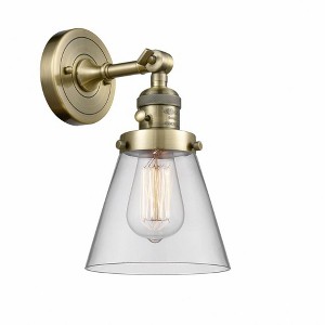 Innovations Lighting Cone 1 - Light Sconce in  Antique Brass - 1 of 1