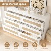 Garvee 6 Drawer Dresser for Bedroom, Rattan Closet Chest Sturdy Handles, Wooden Dresser Storage Organizer for Living Room, Nursery, Entryway - 2 of 4