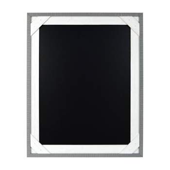 16" x 20" Framed Reclaimed Crosshatch Chalkboard Gray/White - Prinz