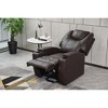 Faux Leather Recliner Chair with Cup Holders & Remote Control - 2 of 4
