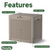 Chic Crate-30-gal Water Resistant Resin Lockable Deck Box - 4 of 4