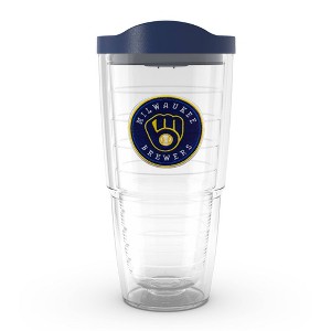 MLB Milwaukee Brewers 24oz Primary Logo Classic Tumbler - 1 of 4