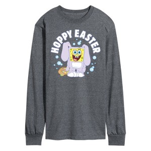 Men's - SpongeBob Squarepants - Hoppy Easter Long Sleeve Graphic T-Shirt - 1 of 4