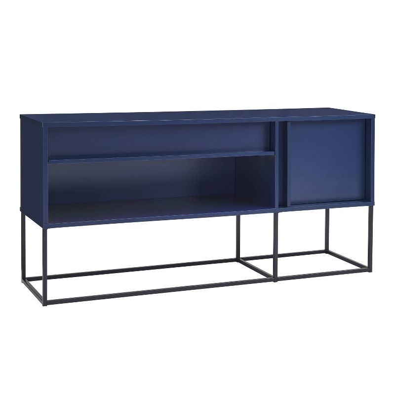 24/7 Shop At Home Tidehigh Modern 1 Drawer TV Stand for TVs up to 65 with Led Lights", 1 of 18