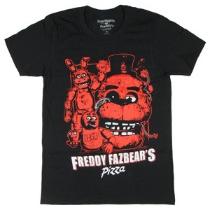 Five Nights At Freddy's Men's Freddy Fazbear's Pizza Adult Short Sleeve T-Shirt - 1 of 4