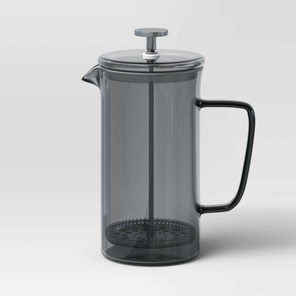 33.8oz Glass French Press Coffee Maker Gray - Thresholdâ„¢