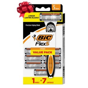 BiC Flex 5 Men's Refillable 5-Blade Razors - 1 Handle + 7 Cartridges - 1 of 4