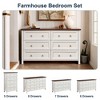Resenkos Farmhouse 6 Drawers Dresser for Bedroom, Wood Vintage Wide Storage Dressers Organizer, Antique White - 3 of 4