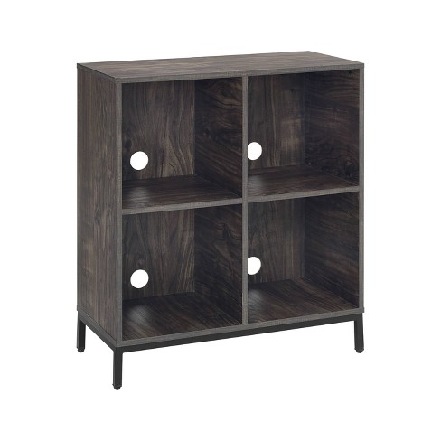 Jacobsen Record Storage Cube Bookshelf Brown Ash - Crosley : Target