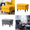 Aoibox Black Solid Wood Furniture Legs 10 Inch Round Tapered Feet Set of 4 Sturdy Replacement for Sofa Chair Table - 3 of 4