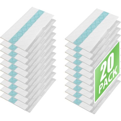 Attop 20 Pack Disposable Hard Floor Vacuum and Mop Pad Refills for Shark Vacmop Pro VM252 VM250 VM200, Part VMP30