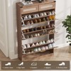 Shoe Cabinet with 3 Flip Drawers & 2 Drawers, Narrow Slim Organizer Rack - 4 of 4