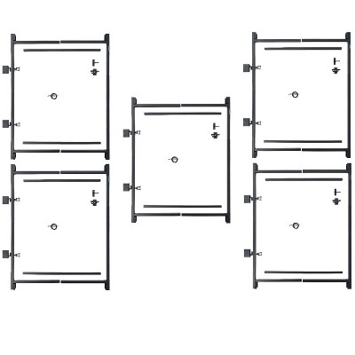 Adjust-A-Gate Steel Frame Gate Kit, 36"-60" Wide Opening Up To 5' High (5 Pack)