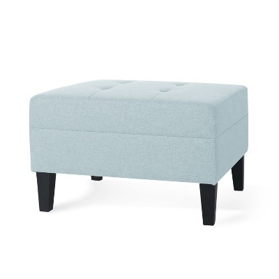 NicBex Modern 28.25" Rectangle Ottomans Wood Footstools with Cushioned Top for Bedroom and Living Room