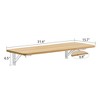 AZL1 Life Concept Folding Table Sturdy Wall Mounted Space Saving Multi Purpose for Laundry Garage Home Office Kitchen, Brown, 36.22"*19.69"*3.15" - 3 of 4