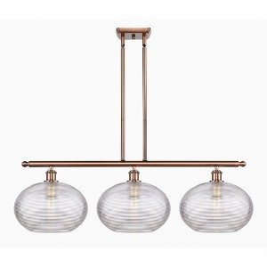 Ithaca - 3 Light Stem Hung Island In Industrial Style-11.25 Inches Tall and 38.5 Inches Wide - 1 of 1