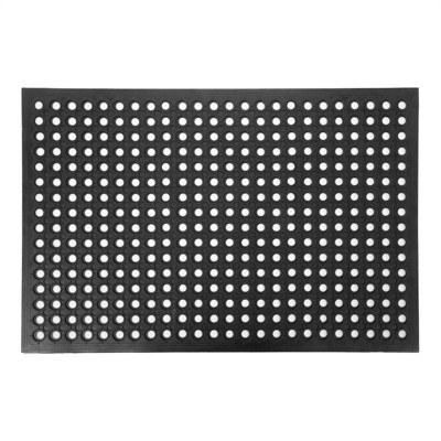VisioGear Carpet Tiles, 23.62"*35.43" Non-slip Hexagonal Mat For Bar Kitchen, Black, 23.62"*35.43"*0.31"
