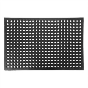 VisioGear Carpet Tiles, 23.62"*35.43" Non-slip Hexagonal Mat For Bar Kitchen, Black, 23.62"*35.43"*0.31" - 1 of 4