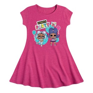 Girls' - LOL Surprise! - Dance Party Fit & Flair Cap Sleeve Dress - 1 of 2
