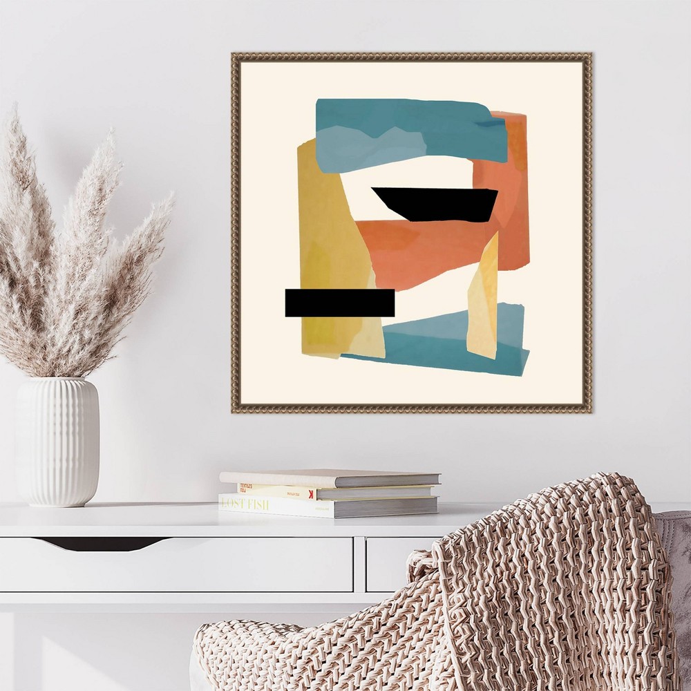 Photos - Other Decoration Amanti Art 22"x22" Bright Terracotta I by Danny Singh Framed Canvas Wall Art Print