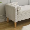PAGED Sofa Chair Modern Ottoman Bench with Adjustable Back and Metal Legs, End of Bed Stool for Living Room, Bedroom, Entryway - 3 of 4