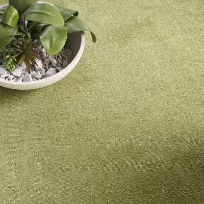 Handmade Green Synthetic Rectangular 10' x 14' Rug