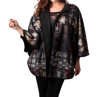 Women's Graphic Cocoon Cape - ANGEL