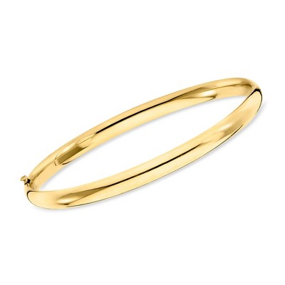 Ross-Simons 10kt Yellow Gold Rounded Bangle Bracelet Size 7