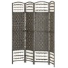 HOMCOM 4 Panel Room Divider, Folding Privacy Screen, 5.6' Room Separator, Wave Fiber Freestanding Partition Wall Divider, Dark Gray - 4 of 4