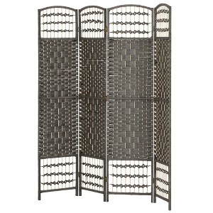 4 Panel Room Divider, Folding Screen, 5.6' - 1 of 4