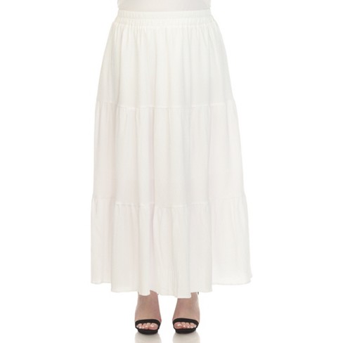 Plus size white outlet skirt 3x