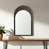 HomeRoots 36" Brown Solid Wood Arch Framed Accent Mirror - 2 of 4