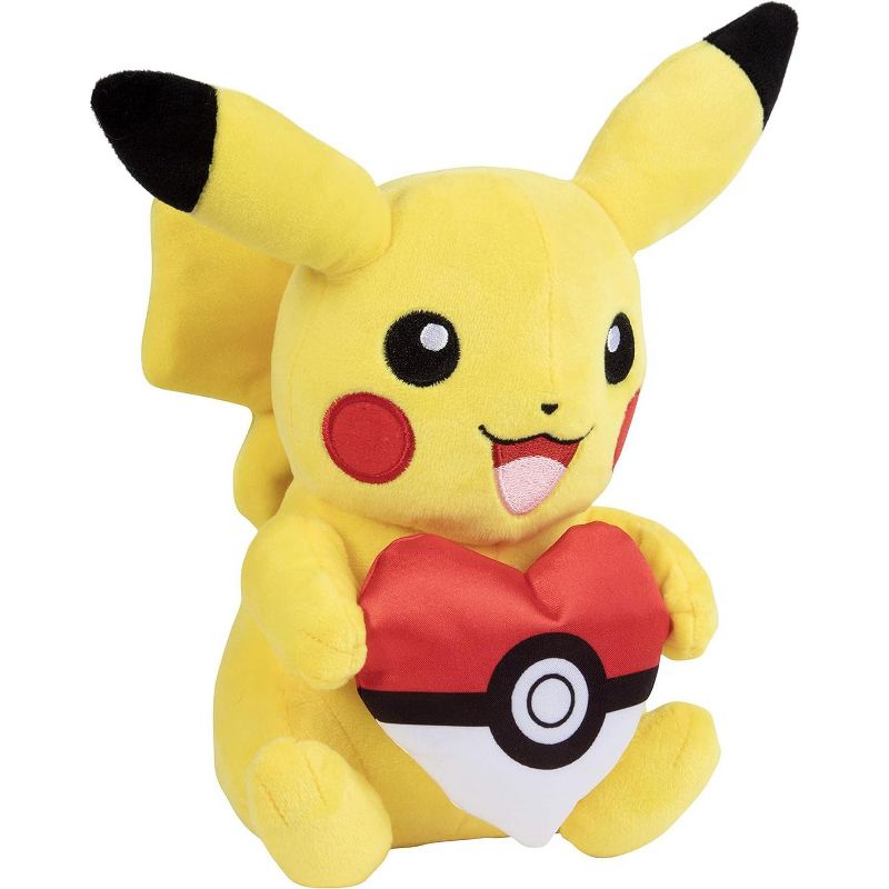 Pokémon 8" Pikachu with Heart Poke Ball Plush - Officially Licensed - Great Gift for Kids & Fans of Pokemon, 3 of 4