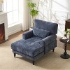 KWPZQEB 50'' Chaise Lounge Indoor, Oversized Chaise Lounge Chair with Lumbar Support & Armrests, Upholstered Plush Sofa Chair for Home Office - 3 of 4