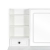 CAVINAS Vanity Desk with Mirror Dressing Table with 2 Drawers, 4 Open Shelves for Apartment, Bedroom - 3 of 4