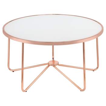 Coffee Table Frosted Rose Gold - Acme Furniture