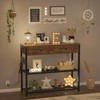Aheaplus Entryway Table with Drawers, Sofa Table with Storage Shelves, Console Table with Charging Station - 2 of 4