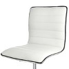 Elama Faux Leather Adjustable Rolling Office Chair in White - 4 of 4