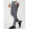 Lars Amadeus Men's Plaid Printed Slim Fit Flat Front Business Dress Pants - 2 of 4