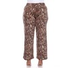 Women's Plus Size Printed Palazzo Pants - White Mark - 2 of 4