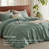 100% Washed Cotton Duvet Cover Minimalist Cotton Duvet Cover for All Seasons GentleSoft™ Plain Simple Bedding Set - 2 of 4
