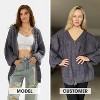 EXLURA Womens 2025 Oversized Cardigan Sweaters Fall Winter Lightweight Soft Knit Cardigan Open Front Button Outwear Coats - 2 of 4