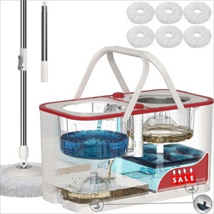 Deep Cleaning Pro: Gen 1 Spin Mop with Chamber Water System - Prevents Cross-Contamination, Heavy-Duty 2-Gal Setup for Large Spaces - 1 of 4